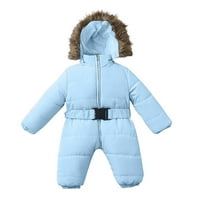 HUNPTA Outerwear Debeli kaput za bebe topla jakna Girl Romper Boy dojenčad sa kapuljačom sa kapuljačom