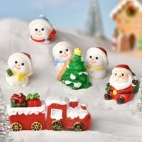 Putformetme božićne figurice Vintage stil ukrasni snjegović ELK Decor Fairy Garden Decor snježni pejzažni