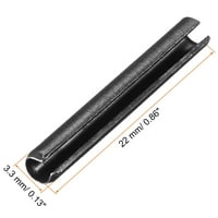 PIN-a od karbonskog čelika Split Spring Roll Potprema za polica Pričvršćen hardver crni