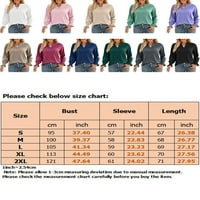 Glookwis ženske košulje dugih rukava V izrez Osnovne majice Tuntic Tops Bluzes