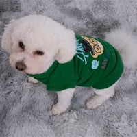 Zimska odjeća za pse Cat Dog Odjeća za mekane udobne duksere Puppies Hoodie Pet Mali pas majice Zeleno