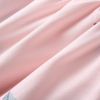 Ženske haljine Summer Short Maxi remen cvjetni šifon V izrez cvjetni ispis Duga casual haljina ružičasta