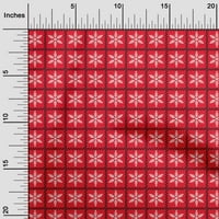 Onuone pamučne kambric crvena tkanina Sretan božićni šivanje zanata za obnarenje Tkanini otisci na dvorištu širokog-6p8