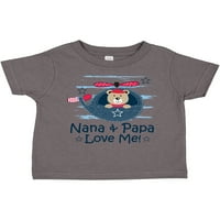 Inktastična Nana i tata Love Me Grandson poklon Toddler Boy Girl majica
