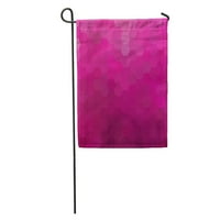 Ružičasta apstraktna jednostavna šarena sastoji se od heksagona ljubičastih neonskih uzorka bašte za zastavu Ban zastava