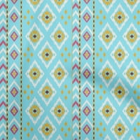 Onuone pamuk poplin tirkizna plava tkanina azijski ikat zanatske projekte Dekor tkanina štampan dvorište