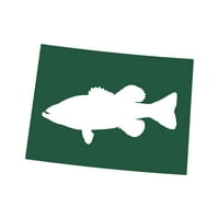 Kolorado bas naljepnica naljepnica Die Cut - samoljepljivi vinil - Vremenska zaštitna - izrađena u SAD - Mnogo boja i veličine - Largemouth u obliku državnog oblika riba