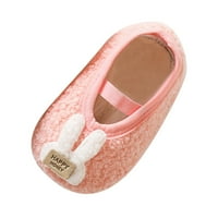 DMQupv 4T Cipele za djevojke Slatke tople cipele za podloge u zatvorenim podne čarape Nelične modne