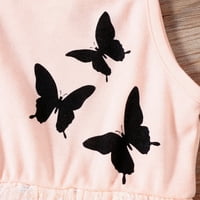 Dječje oblače bez rukava Tulle Butterfly Prints Obusder Baby Cartoon Princess Outfits Set haljina