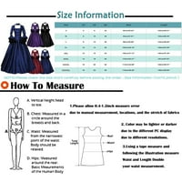 Haljina za žene, žene vintage retro gotičke haljine s dugim rukavima dugačke haljine ljubičaste XL