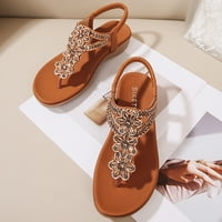 JTCKARPU Sandal Wedge Sandale za žene Sredstva za gležnjeve Ljetne udobne cipele