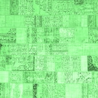 Ahgly Company u zatvorenom pravokutniku Patchwork smaragdno zelene prelazne prostirke, 8 '12 '