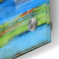 Epic Art 'Plavi greben pobjeći i' Erin Ashley akrilne staklene zidne umjetnosti, 24 x24