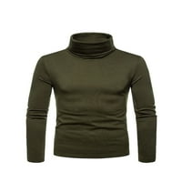 Muške tanke fit osnovne termalne kornjače majice, ležerne pamučne pletene pulover
