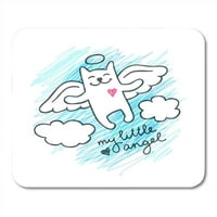 Vector Cat Angel na nebu Slatka ilustracija Baby MousePad Mouse Pad Mouse Mat