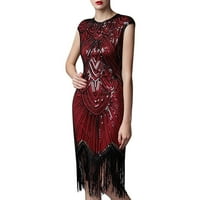Prom haljina Ženska moda 1920s Vintage Casual Gotic Haljina plus veličina Sequin Tassel 20s Girl Party