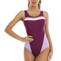 Kakina S Ženski Jedan od kupaćih klimanja Ženski sportski kupaći kostimi Konzervativni blokiranje boje