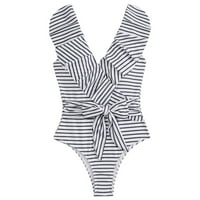 Puawkoer ženski kupaći kostim iseče kupaći kostim sa pojasom s strukom prednjeg prednjeg dijela up barava