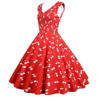 Ljetne haljine za žene Žene bez rukava 1950-ih Domaćica večernja party matural haljina