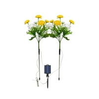 Vrijeme i trupa solarne cvijeće na otvorenom, solarno cvijeće Vrt ukrasni svjetla LED lampice Automatsko