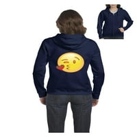 - Ženska dukserica pulover punog zip, do žena veličine 3xl - emoji Winky lice