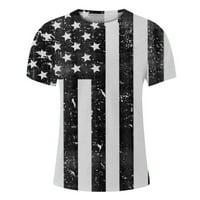 CLLIOS 4. srpnja Košulje za muškarce Patriotsko SAD Zastava zastava TESE TESS STYLISH CREWNECK TOP MAJICA