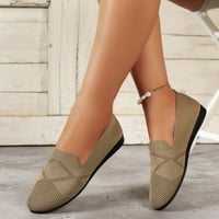 Vedolay ženske poslovne cipele za cipele za žene za žene udobne klizanje na ravnim casual niskim top cipelama, zelena 7