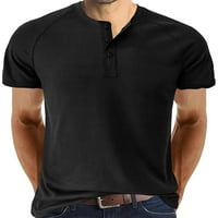 Avamo muškarci T majice Henley ovratnik ljetni vrhovi gumb dole majica dnevna haba modna bluza obična