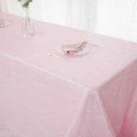 EFAVORMART 90 156 - ružičasti harmonika Cinkle Taffeta pravokutni poklopac stola - savršen za svadbene