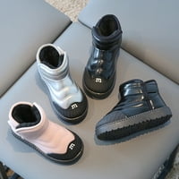 B91XZ Girls Boots Modne mekane cipele za donje boje plus baršunaste debele ne klizne velike pamučne cipele