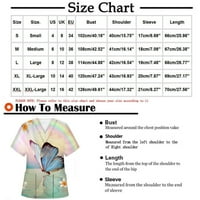 Ženski vrhovi plus veličine Košulje Žene Modni kratki rukav V-izrez V-izrez Vrhovi radne uniforme ispis