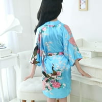 SHPWFBE Odjeća satenski ogrtači toddler ogrtač Djevojke kimono spavaći odjeća cvjetne djevojke i jakna
