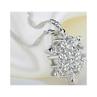 Elegantna ogrlica za snježne pahuljice Ogrlica modni srebrni lanac svakodnevno vjenčani godišnjica rođendan