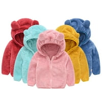Esaierr 9m-5Y todder Novorođenčasto runove jakna s kapuljačom od pune boje topli kaput dječaci djevojke