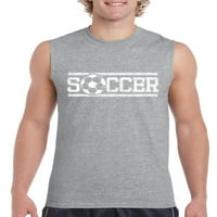 Muška grafička majica bez rukava - fudbal sa loptom