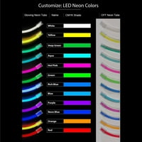 Vruće bageli otvoreni LED znak Neon, crni kvadratni akrilni podlozi, sa dimmer - svijetlim i premium