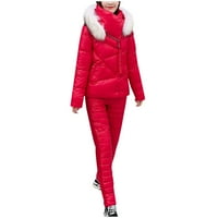 AUEOEO Fall Jackets za žene, tople zimske kapute za žene Ženska modna zima drži toplo odijelo Labavi