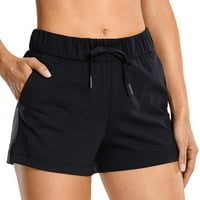 Finelylove joga kratke hlače sa džepovima za žene saloni za žene za žene kratke hlače visok struk rast