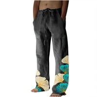 Aurouralne taktičke pantalone za muškarce povremene muške hlače za muške noge tiskane casual pantalone široke nogave hlače Duksete pune dužine hlače