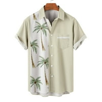 Ljetni muškarci na plaži Havajski stil The Trendy kratko rukav tropski driskol tropski palmi, blok za