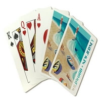 Wildwood, New Jersey, Vintage House Scena, Lantern Press, Premium igraće kartice, Paluba za karticu