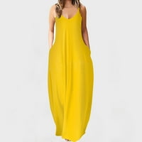 Ljetne haljine za žensku haljinu bez rukava V-izrez Mini Slim Fit Y2K Trendy Elegantna zabavna klub