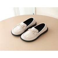 Daeful Girls Fashion Low Top Loafer Walk Kids Comfort Lagane školske cipele cipele Bež 2.5Y
