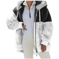 Dugi kaputi za žene za žene s kapuljačom ekstremno hladnom vremenskom polju Termički teški krzneni jakne