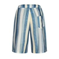 Muške kratke hlače Ležerne prilike klasične trake od ispisane nacrtajućim elastičnim strukom ljetne havajske plaže s džepovima