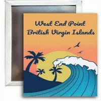 West End Point Britanska Djevičanska ostrva Suvenir 2x3 Dizajn magneta magneta