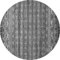 Ahgly Company u zatvorenom okruglom apstraktnoj sivi suvremeni prostirke, 6 'krug