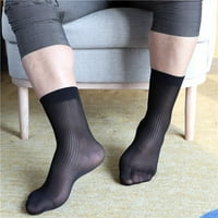 Muškarci ljetne cijevi čarape čarape Poslovne haljine čarape vidi prozračnu crnu veličinu