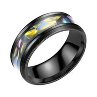 Nakit Titanium prsten Muškarci Popularni izvrsni prsten Jednostavan nakit Popularni dodaci Prstenje za žene Legura višebojnika