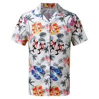 Ayolanni MENS Novost down majica za košulje muške havajske košulje na Havaju kratkih rukava